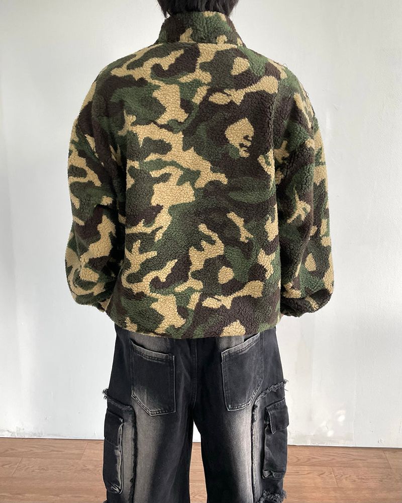 All-Day Camo Sherpa Zip-Up