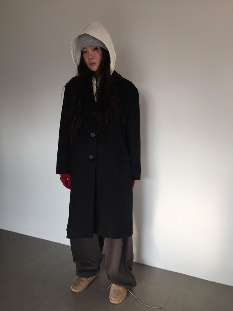 Wool Blend Essential Long Coat (2 Colors)