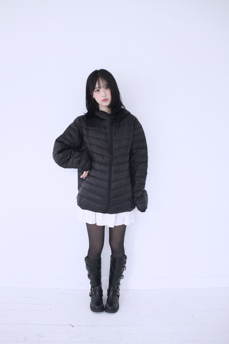Duck-Down Light Hooded Slim Lightweight Padded (2colors)
