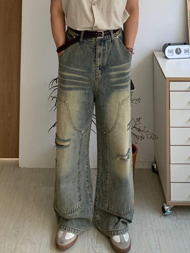 Mensfloor(メンズフロア)の「Carpenter Washed Wide Denim(Pants)」