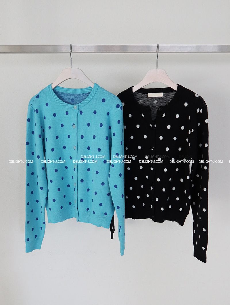 Dot dot basic cardigan