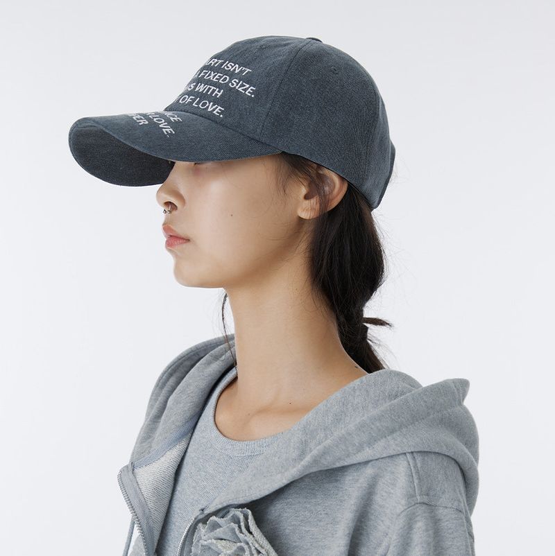 TEXT BALL CAP (CHARCOAL)