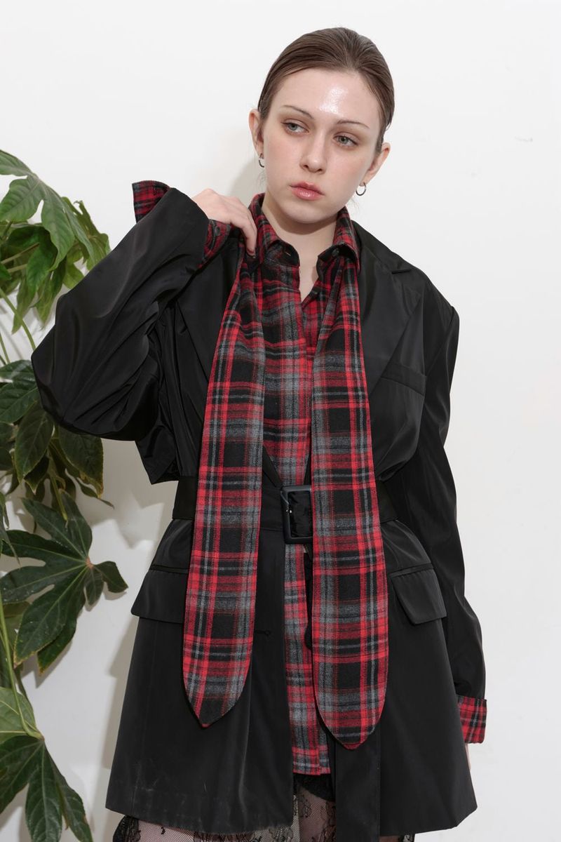 TRENCH BELT JACKET_NAVY