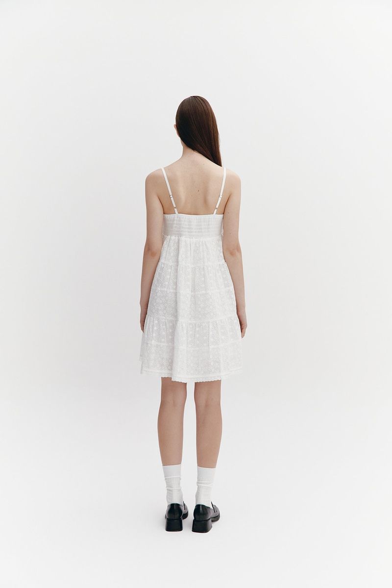 Midi Lace Dress White