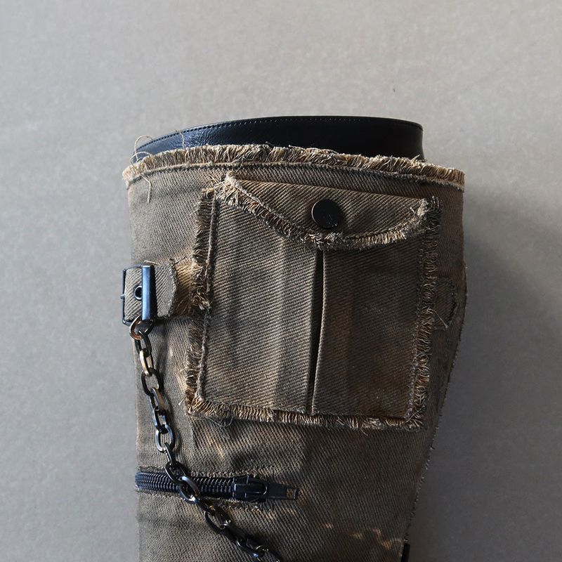 1:1 Custom Order Vintage Warm Cowhide Boots