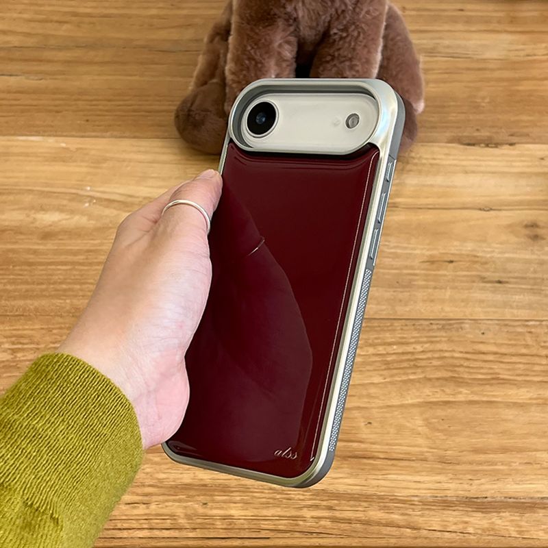 burgundy epoxy silver bumper case