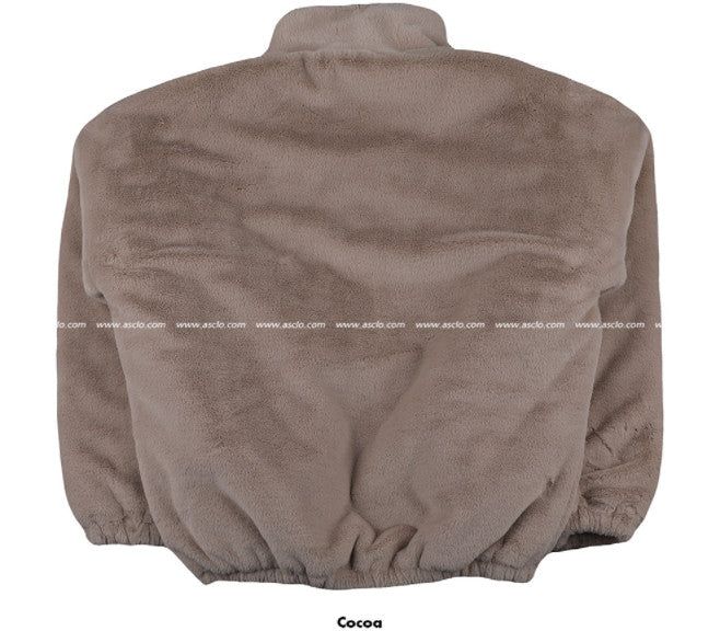 Pleddy Rabbit Fur Zip Up Jacket (5color)