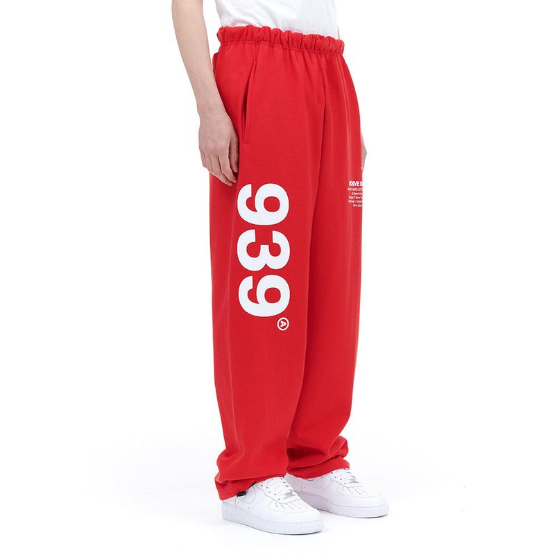 939 LOGO SWEAT PANTS (DEEP RED)