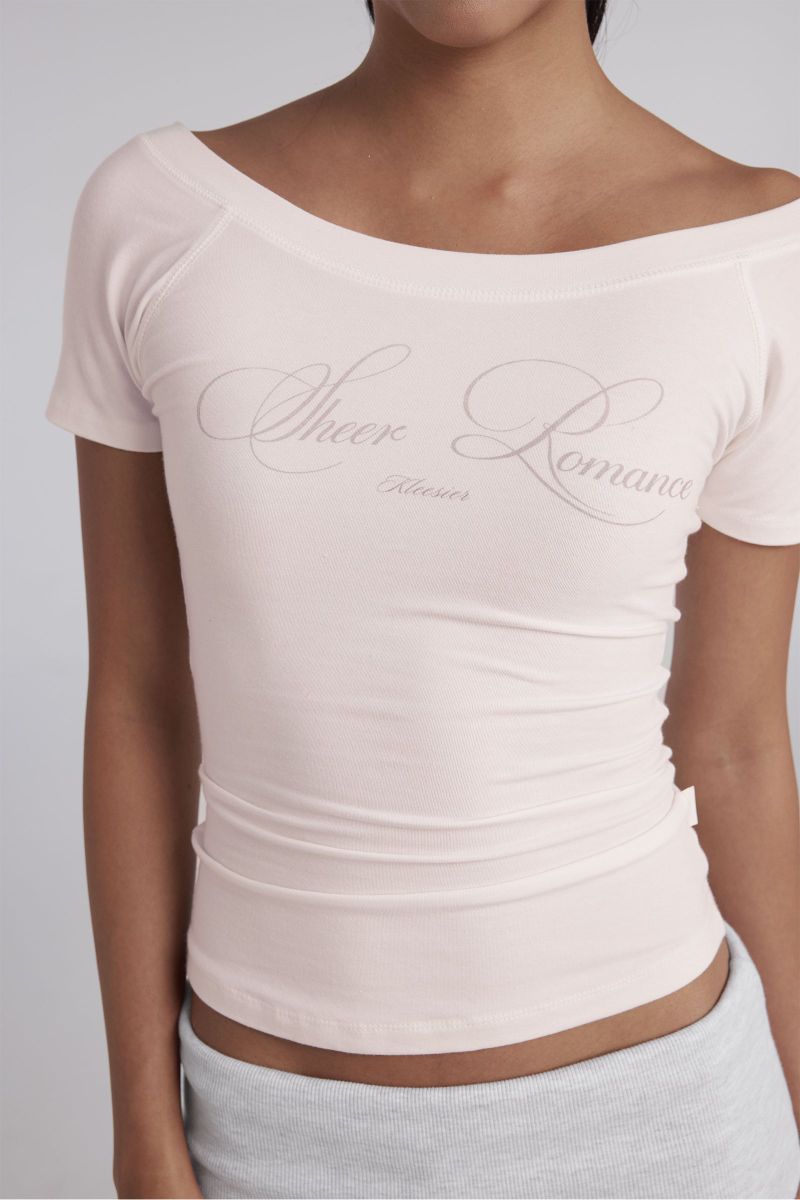 Sheer Romance Printed Top, Pink