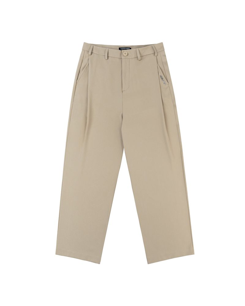 DirtyCoins(ダーティーコインズ)の「Metal Label Wide Trouser Pants - Cream(Pants)」