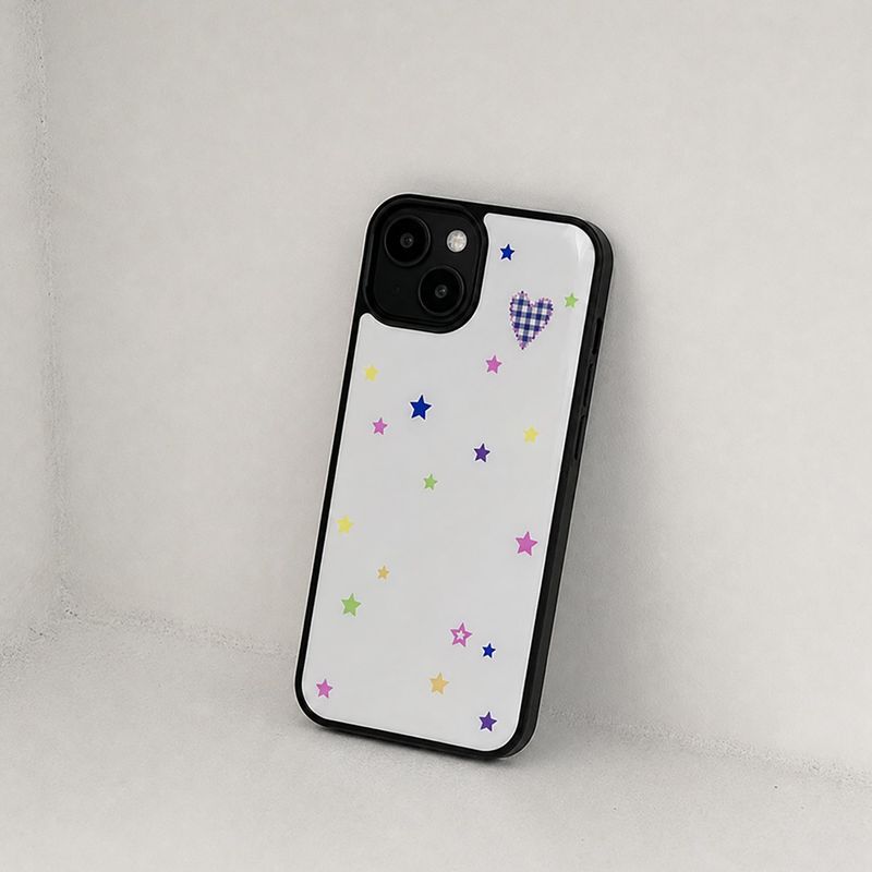 heart star epoxy bumper case