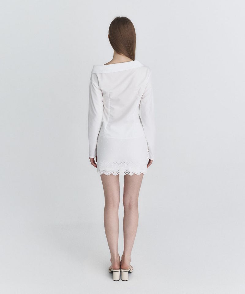 Classy one-shoulder shirt (White)