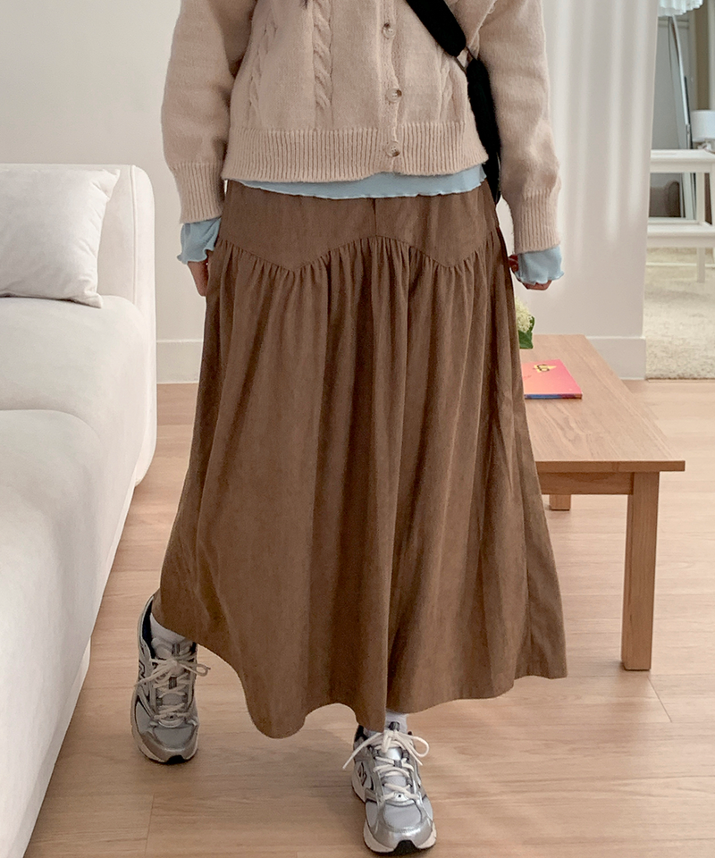 corduroy long skirt