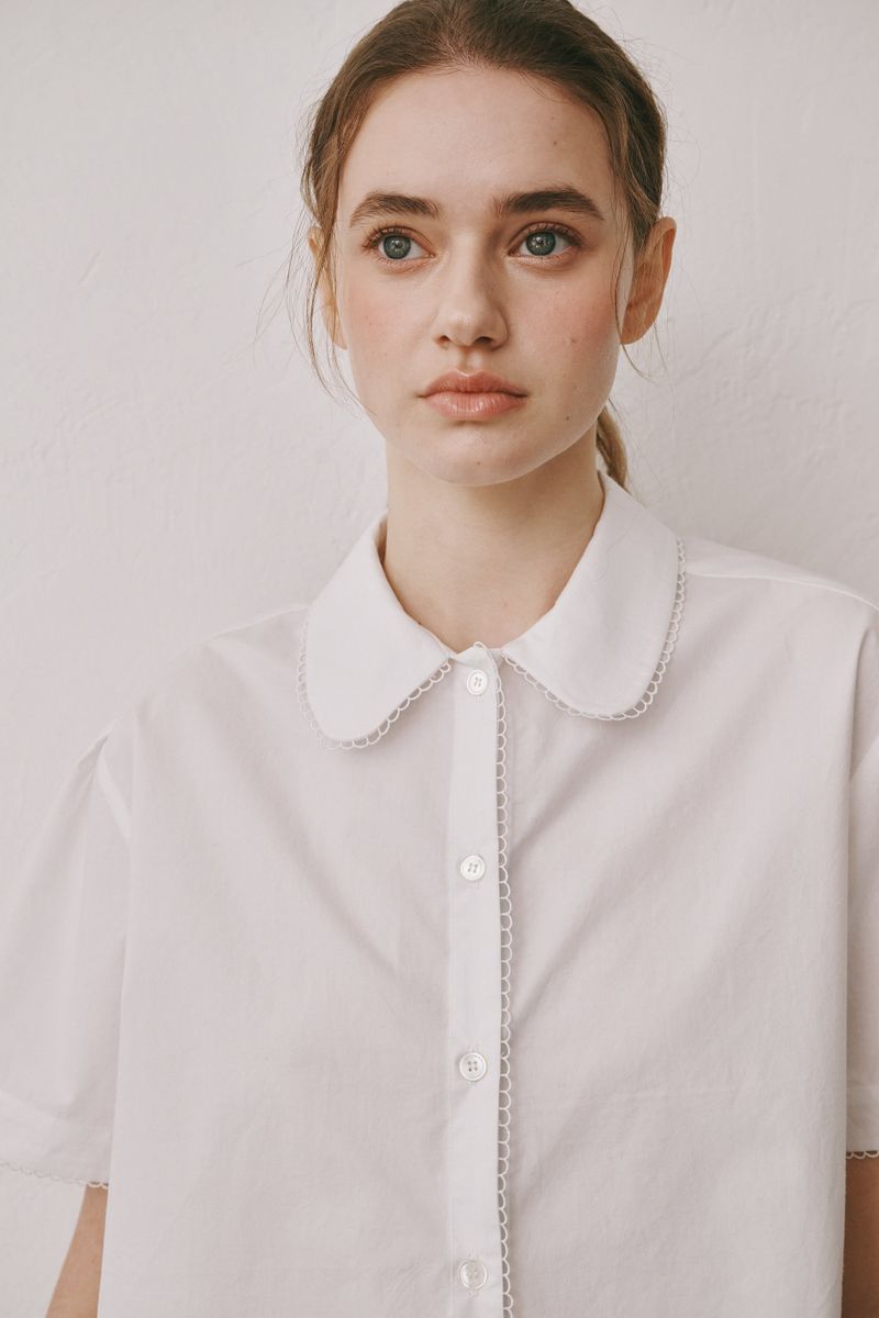 Lace half shirts (Ivory)