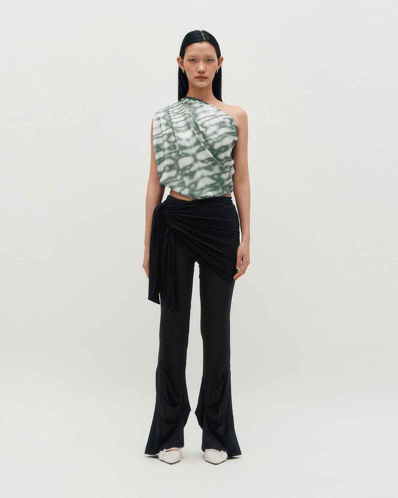 Layered Wrap Tie _ BLACK
