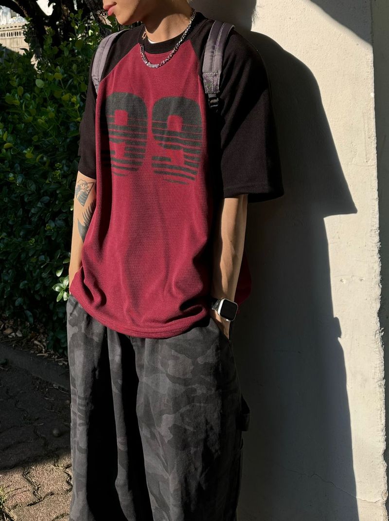 Nine raglan short sleeve knit T 3C