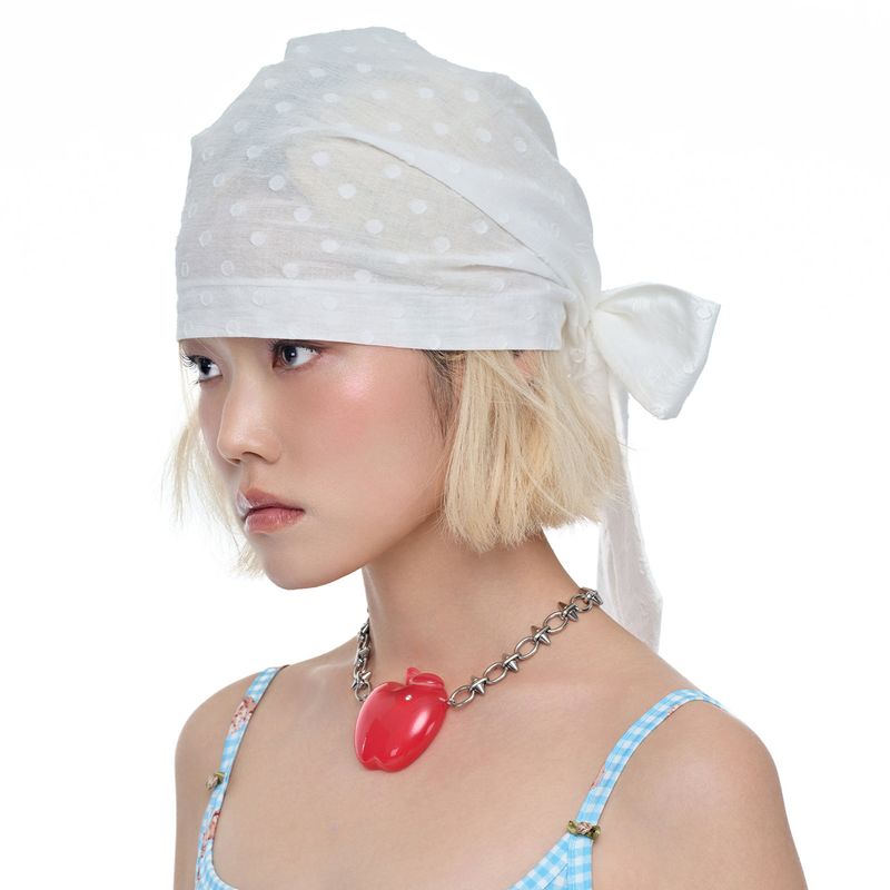 LONG TIE BANDANA (WHITE)