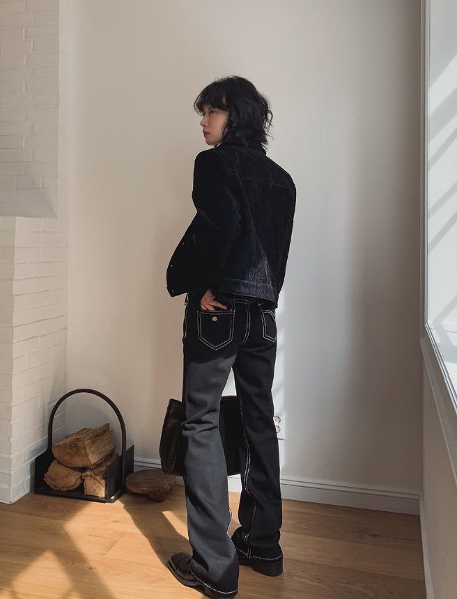 Wiles Velvet Denim Jacket