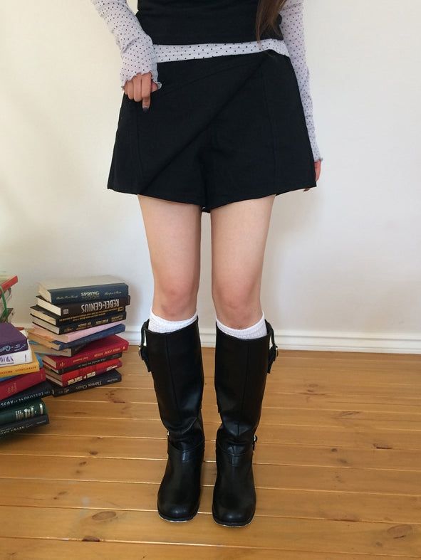 Bona Cotton Wrap Skirt Short Pants