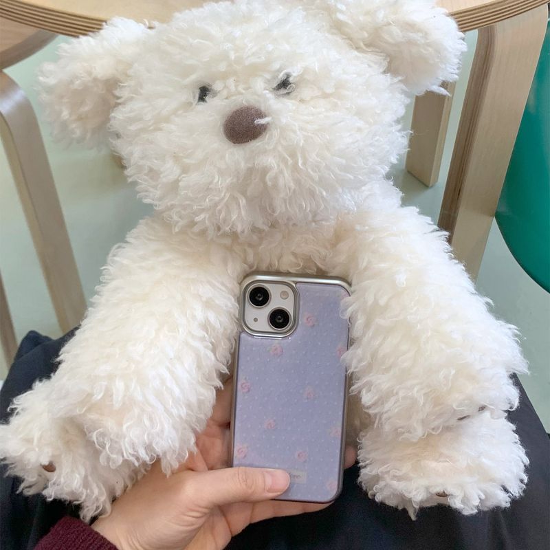 [MADE][Glass Silver Bumper Case] Soft Angora Knit Case