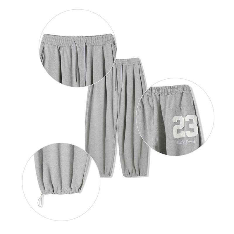 Bold 23embroidery sweat pants -3C