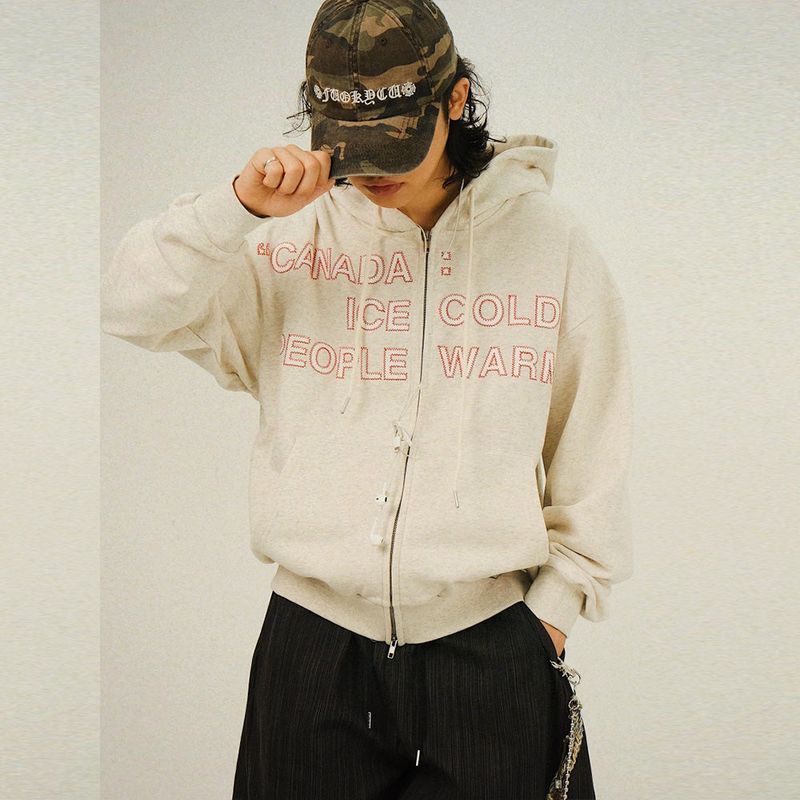 SEMIKAJI(セミカジ)の「OA CANADA Patch Hoody Zip-up(Tops)」