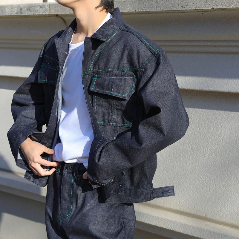 Rerap Non Fade Denim Stitch Jacket (2color)