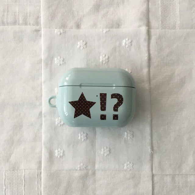 Star Dangdang Dot Mint Sky Blue Glossy AirPods Case