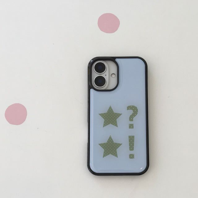 Youth Spirit(ユース スピリット)の「Dot dot star skyblue green epoxy bumper case(Smartphone Accessories)」