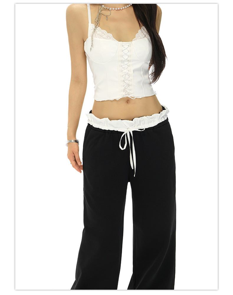 Double Waist Set-Up String Jogger Pants