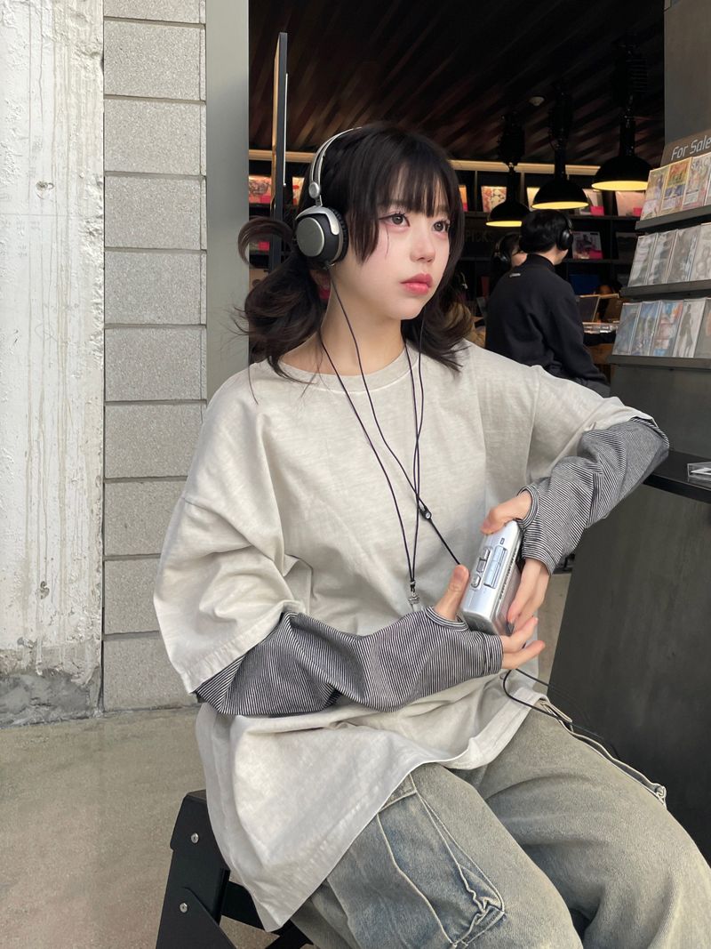 grunge-hip pigment layered long sleeve