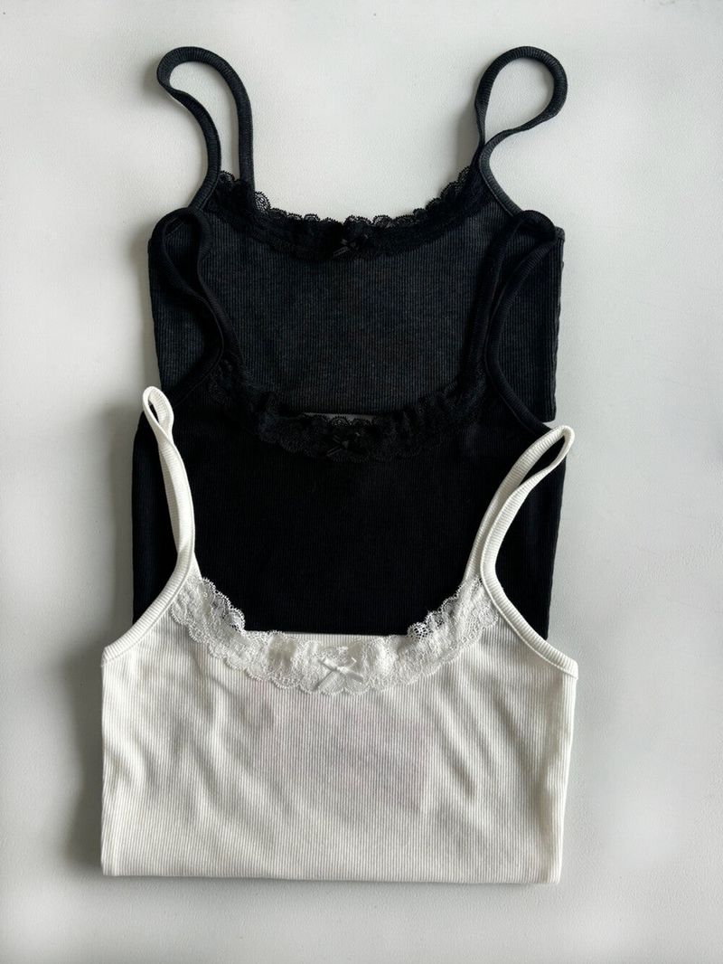 [Seow] Lace Sleeveless Top(3colors)