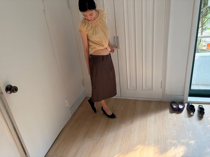 smocked frill blouse