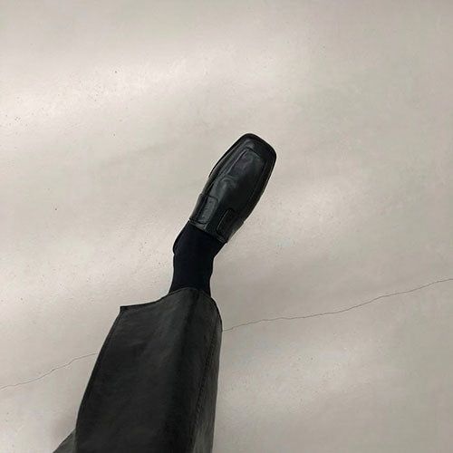VIVIC（ビビク）の「スクエア ミュール ローファー (BLACK)（シューズ）」