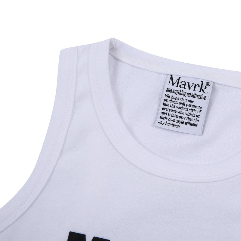 M Logo Crop Sleeveless White