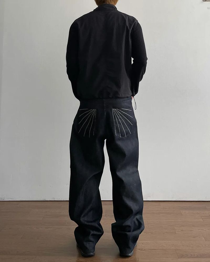 Mix Nylon Ribbed Zip-up