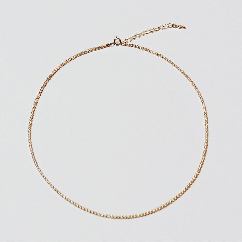 Less is more(レスイズモア)の「silver tennis necklace (yellow gold plated(Accessories)」