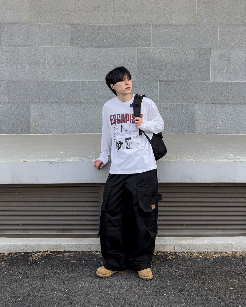 Utility Patch Wide Cargo Pants