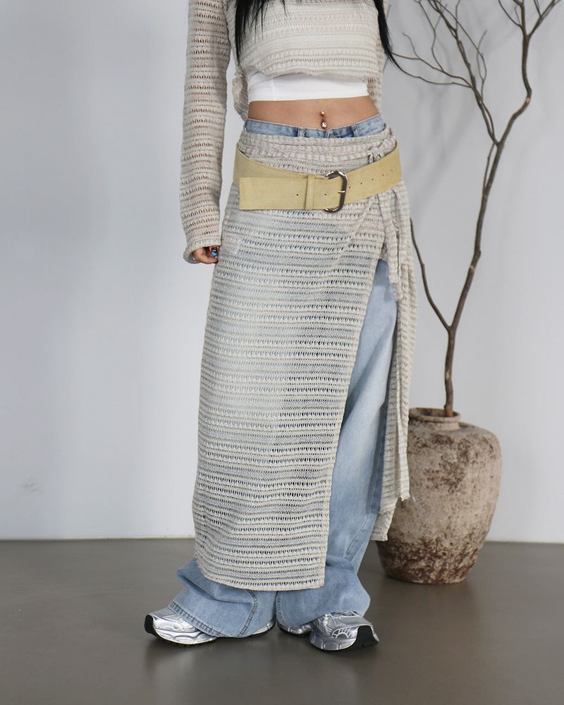 suede wide belt