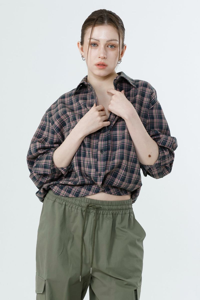 CURVE CHECK TOP_PINK