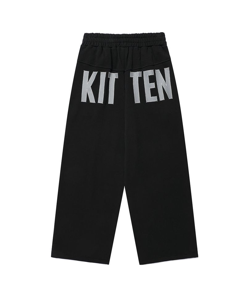 KITTEN WIDE SWEAT PANTS BLACK(CV2GFFPA03A)