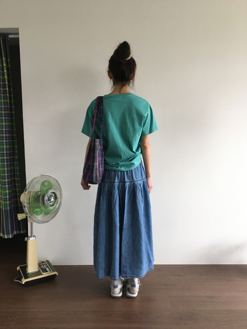 Mori denim long skirt (1color)