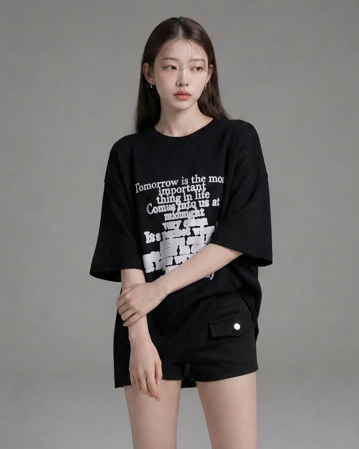 KIXI（キッシー）の「(UNISEX) Lettering Knit Short Sleeve（Tops）」