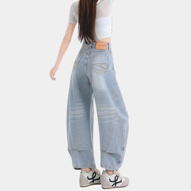 La mode MAQI（ラ モード マキ）の「ヴィンテージ ハイウエスト カーブド バレル ワイドレッグ ジーンズ（パンツ）」