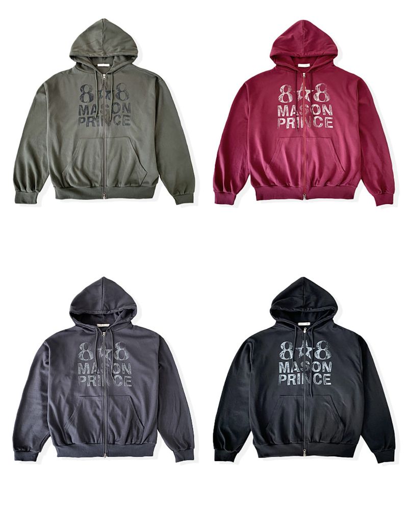 Dakel Vintage Graphic Zip-Up Hoodie