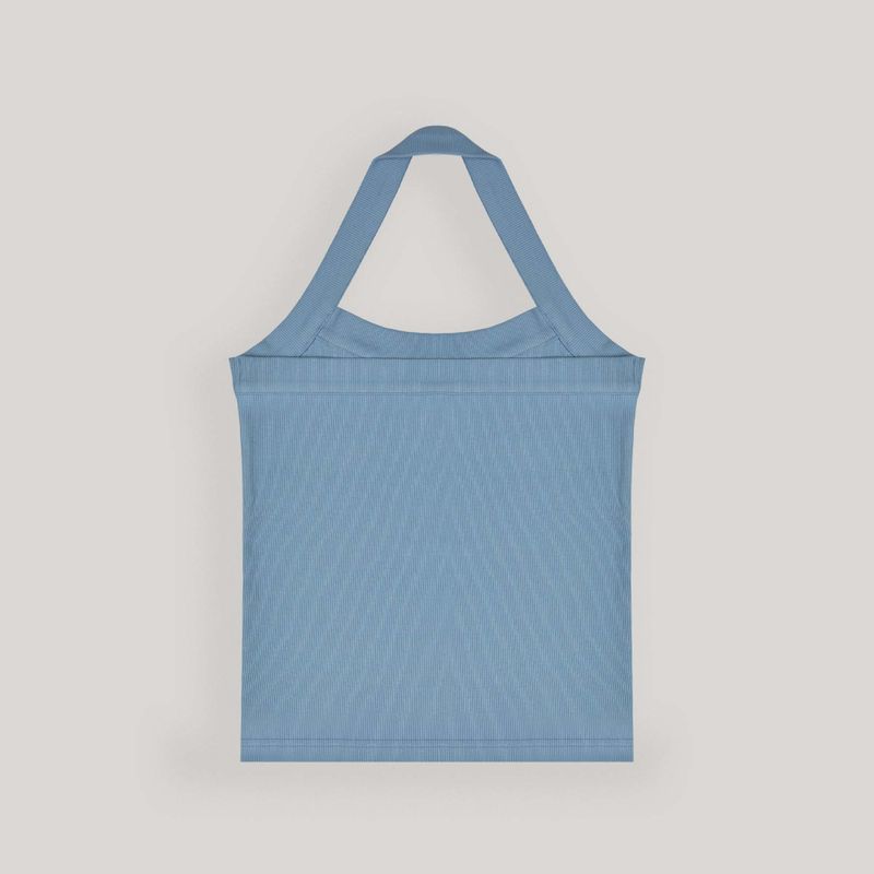 Blue Halter Neck Top