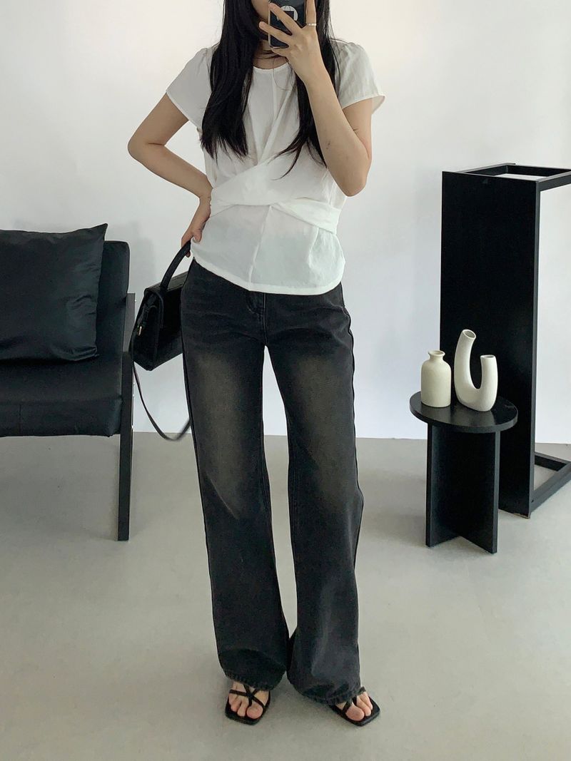 Amélie Shirred Wrap Blouse