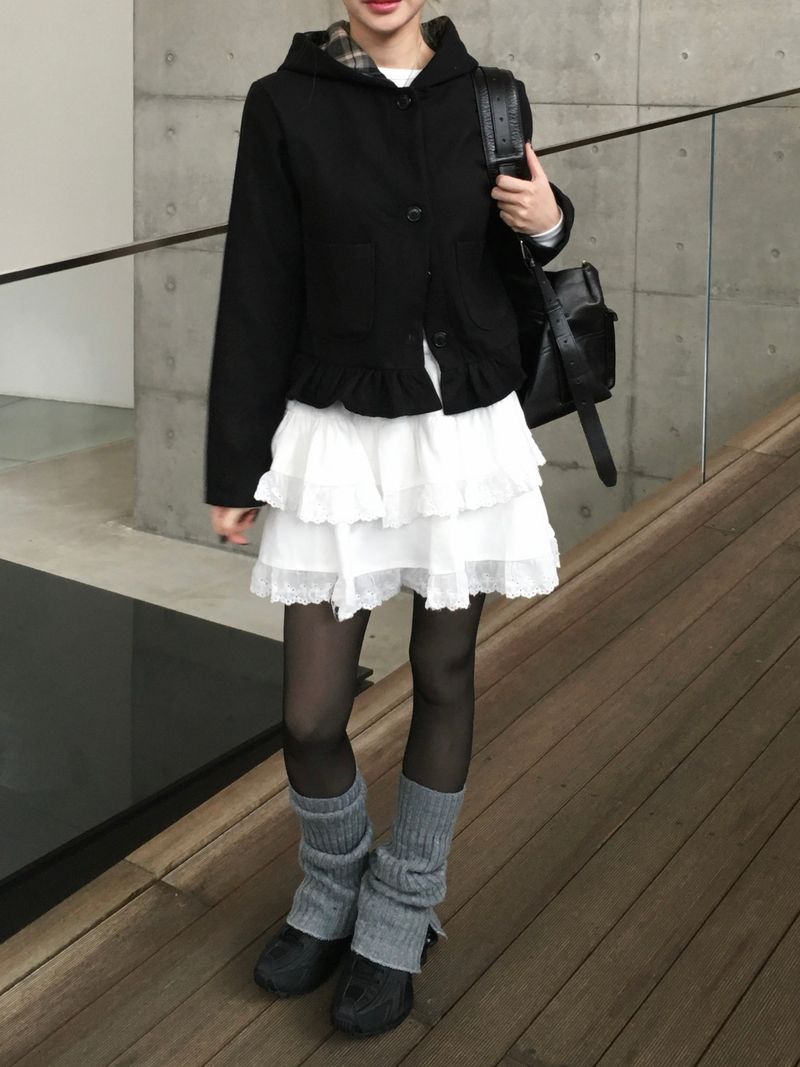 Heating Winter Illusion Black Stockings (1c)