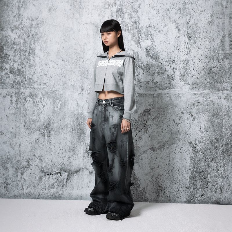 PEOPLEOFTHEWORLD（ピープルオブザワールド）の「Damage Crack Washing Denim Pants（Pants）」