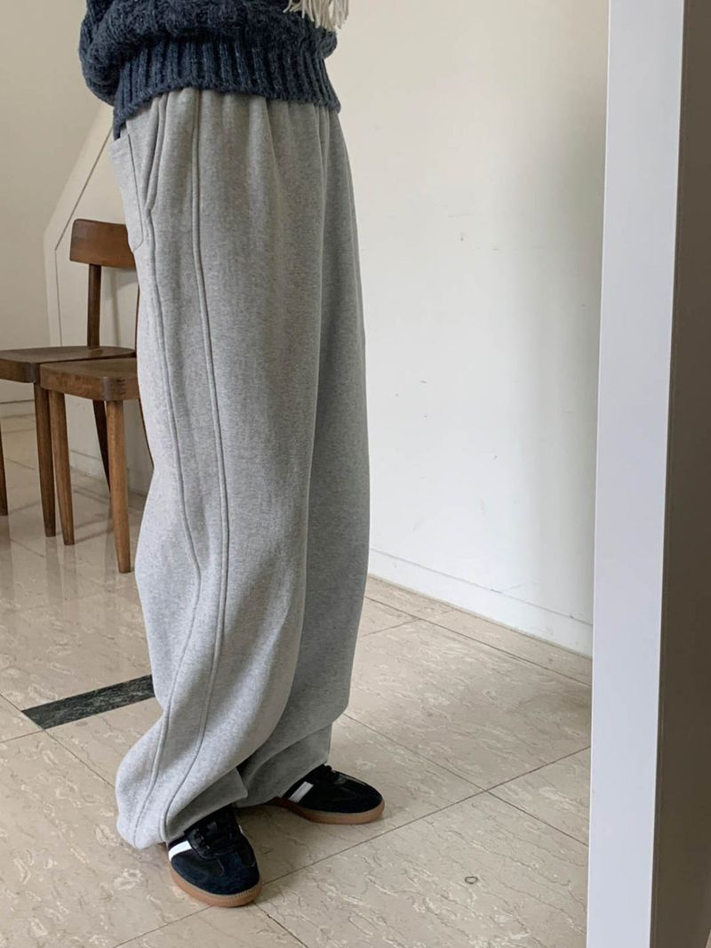 [Wool fleece] Eggdon string two-way pants